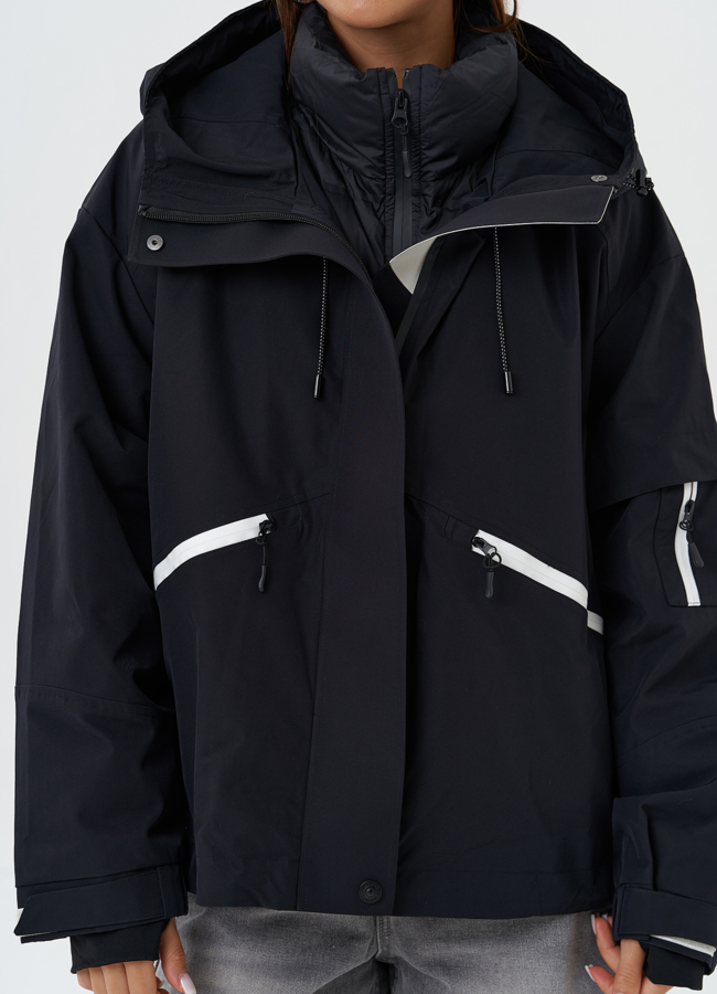 Двойная куртка с капюшоном модель № 28815 универмаг малина