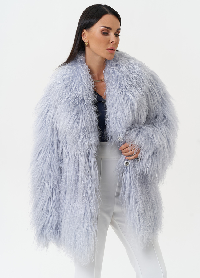 Женская шуба из меха ламы модель № 30633 универмаг малина