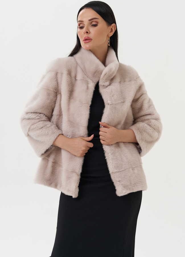 Шуба-трансформер из меха норки модель № 25962 универмаг малина