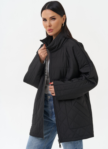 Женская двухсторонняя куртка с воротником стойкой