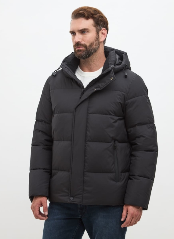 Мужской черный пуховик больших размеров