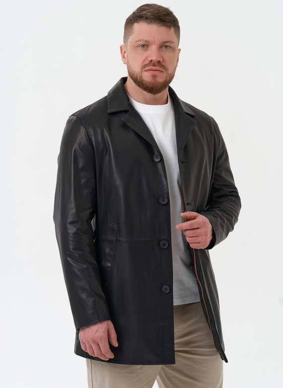 Мужской пиджак из натуральной кожи