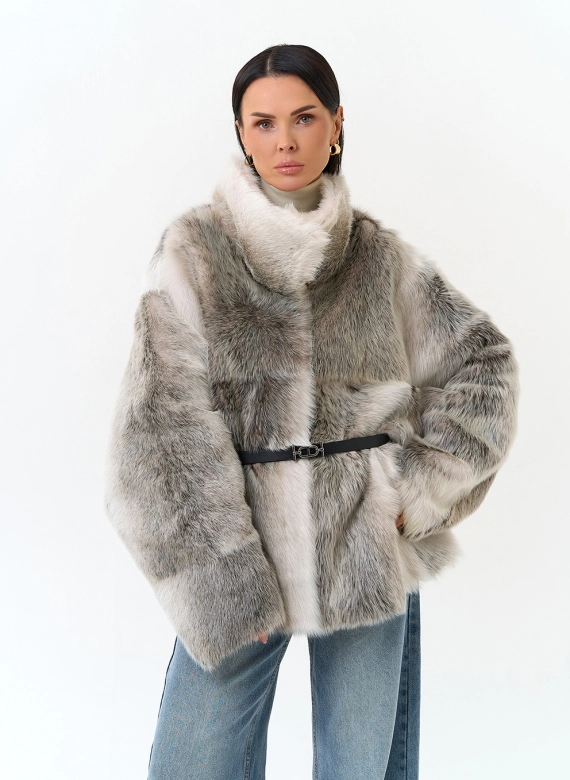 Дубленка двухсторонняя с поясом фото