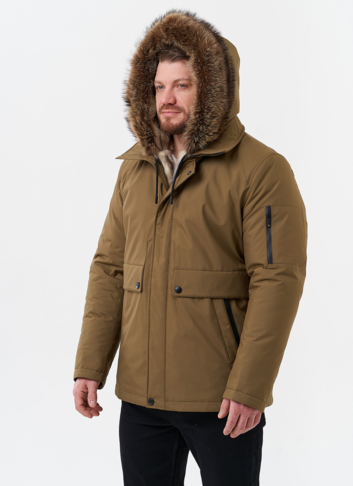 Парка мужская на мехе из волка