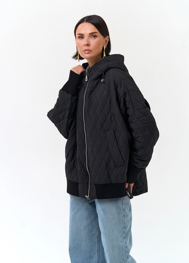 Женская куртка с капюшоном модель № 33798 универмаг малина