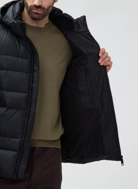 Мужской пуховик с капюшоном 