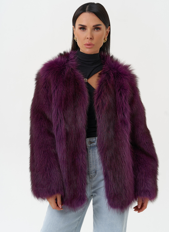 Женская куртка из меха канадского енота