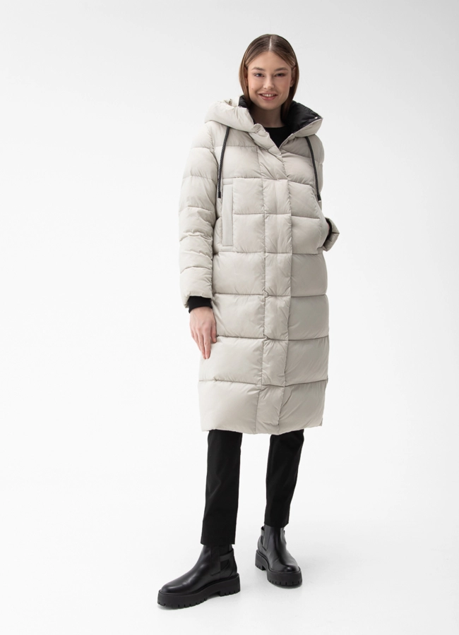 фото Пуховик женский с капюшоном  модель № 28011