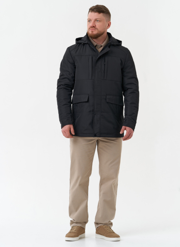 Мужская утепленная куртка с капюшоном